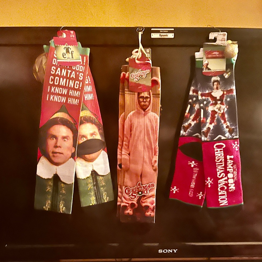Festive Holiday Movie Socks Set
